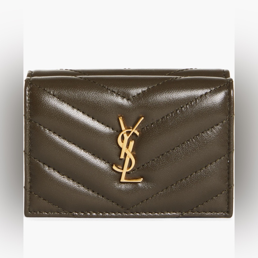 Saint Laurent Tiny Mateless Origami Trifold Wallet